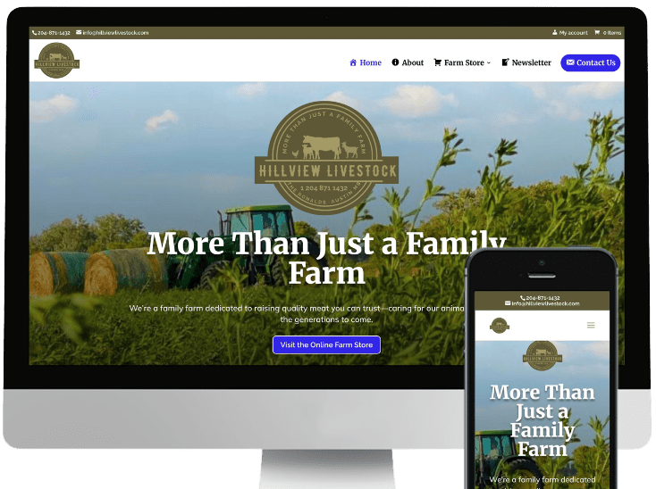 Hillview Livestock Devices Small Farm Hillview Livestock website design by Homegrown Hosting