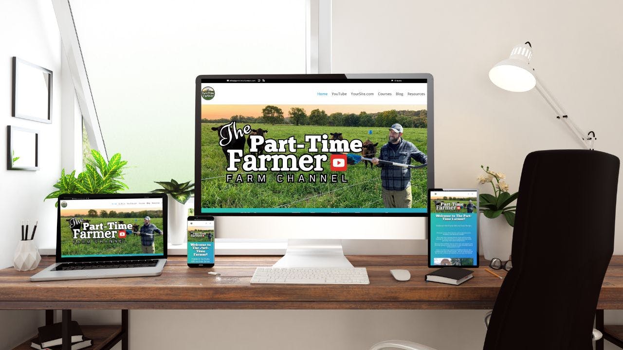 website design for The Part-Time Farmer