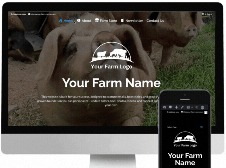 Small Business Website Layout 1 with video – James River Web Design Modern website design layout customized for local small business
